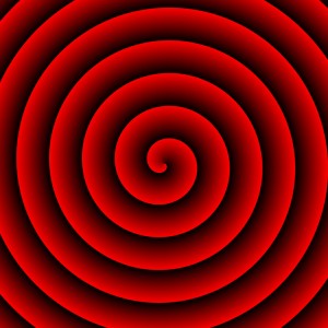 Red Hypnotic Background